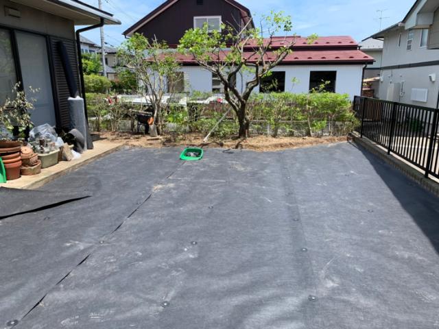 防草シート施工